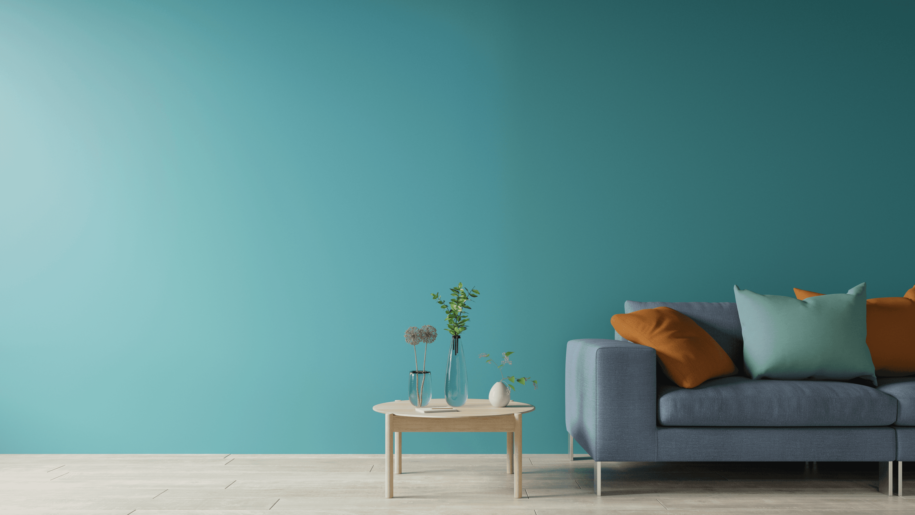 Teal couch background